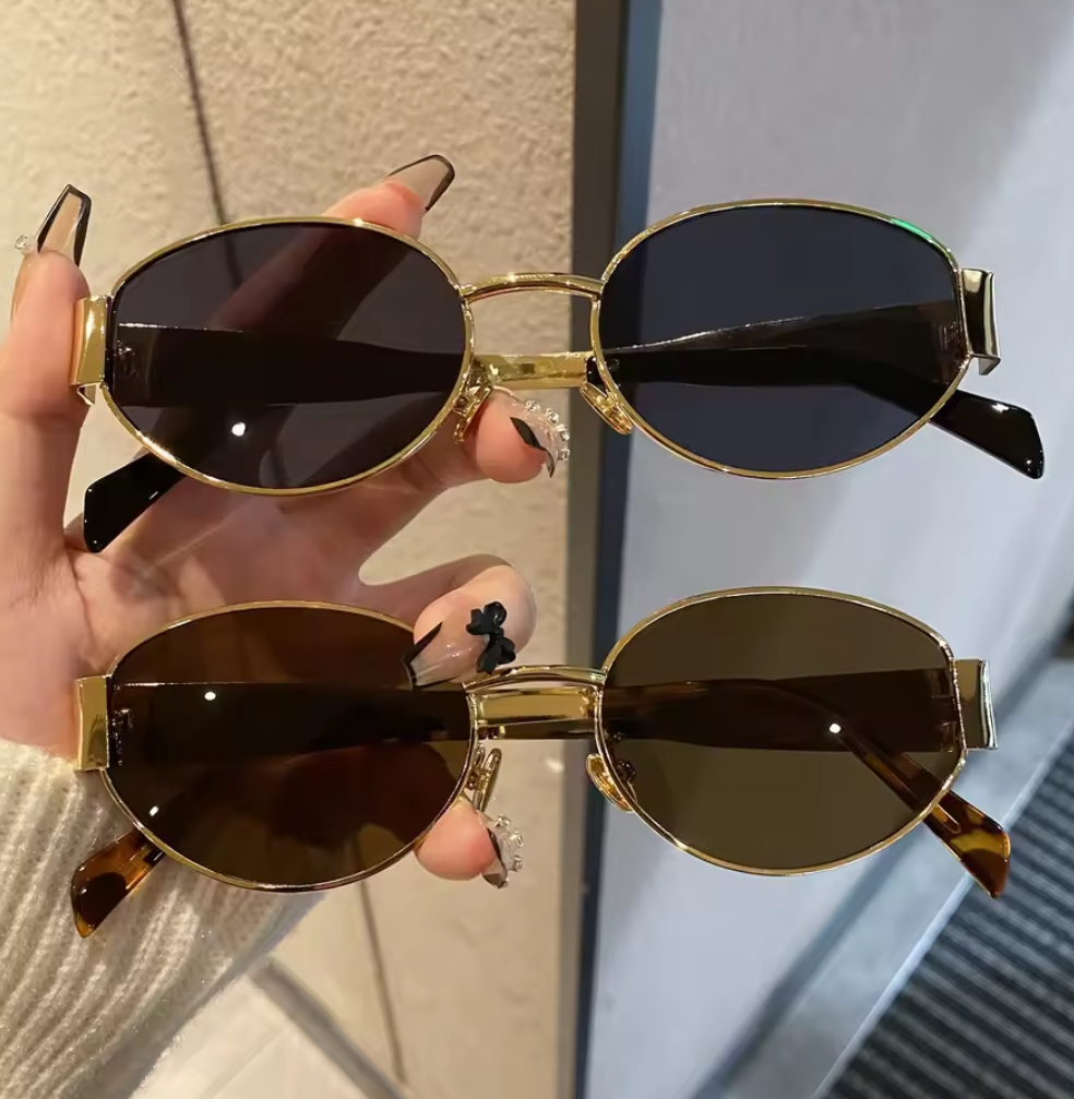 Picture of Retro Luxe Oval Sunglasses – Style Meets Protection - Multicolor