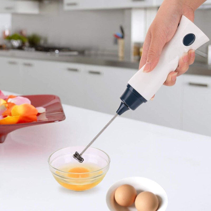 Picture of Rechargeable Hand Liquid  Mixer / Coffee Maker / Juice Maker with Charging Cable - White