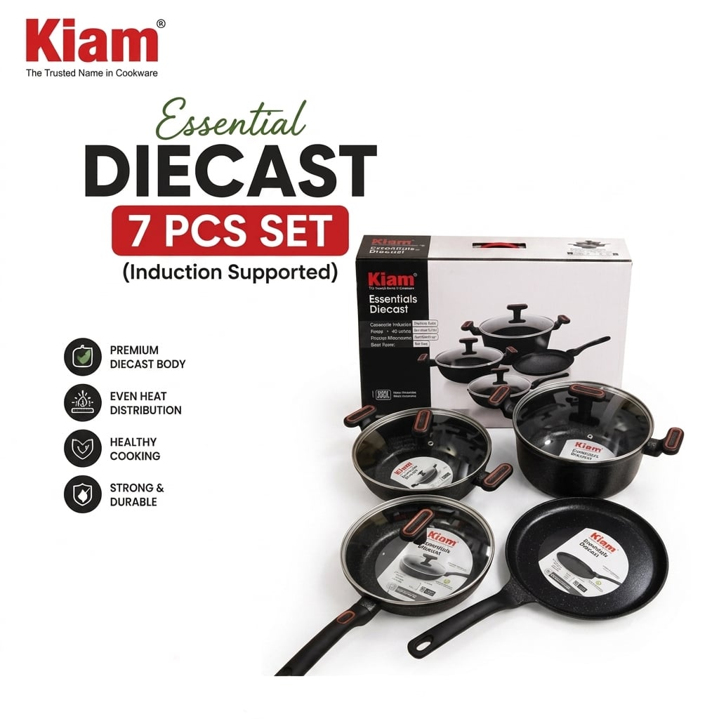 Picture of Kiam Essential Die Cast 7 Pieces Induction Compatible  Cookware Set 