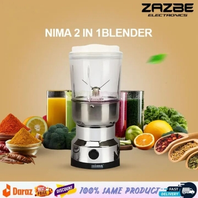 Picture of Nima 2 in 1 Electric Blender & Grinder 300W – Multi-Purpose Kitchen Appliance for Grinding Spices, Nuts, Coffee Beans, Dry Ingredients & Fresh Juice Preparation 