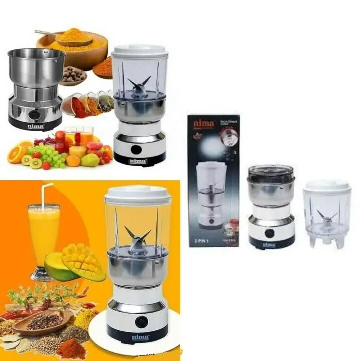 Picture of Nima 2 in 1 Electric Blender & Grinder 300W – Multi-Purpose Kitchen Appliance for Grinding Spices, Nuts, Coffee Beans, Dry Ingredients & Fresh Juice Preparation 