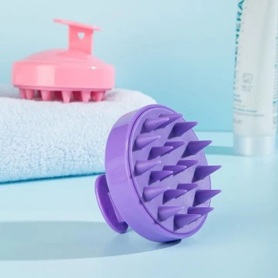 Picture of Silicone Scalp Massager Shampoo Brush – Soft Hair Washing & Deep Scalp Cleaning Brush for Anti-Dandruff Hair Care, Shower, Spa & Massage for Men and Women 