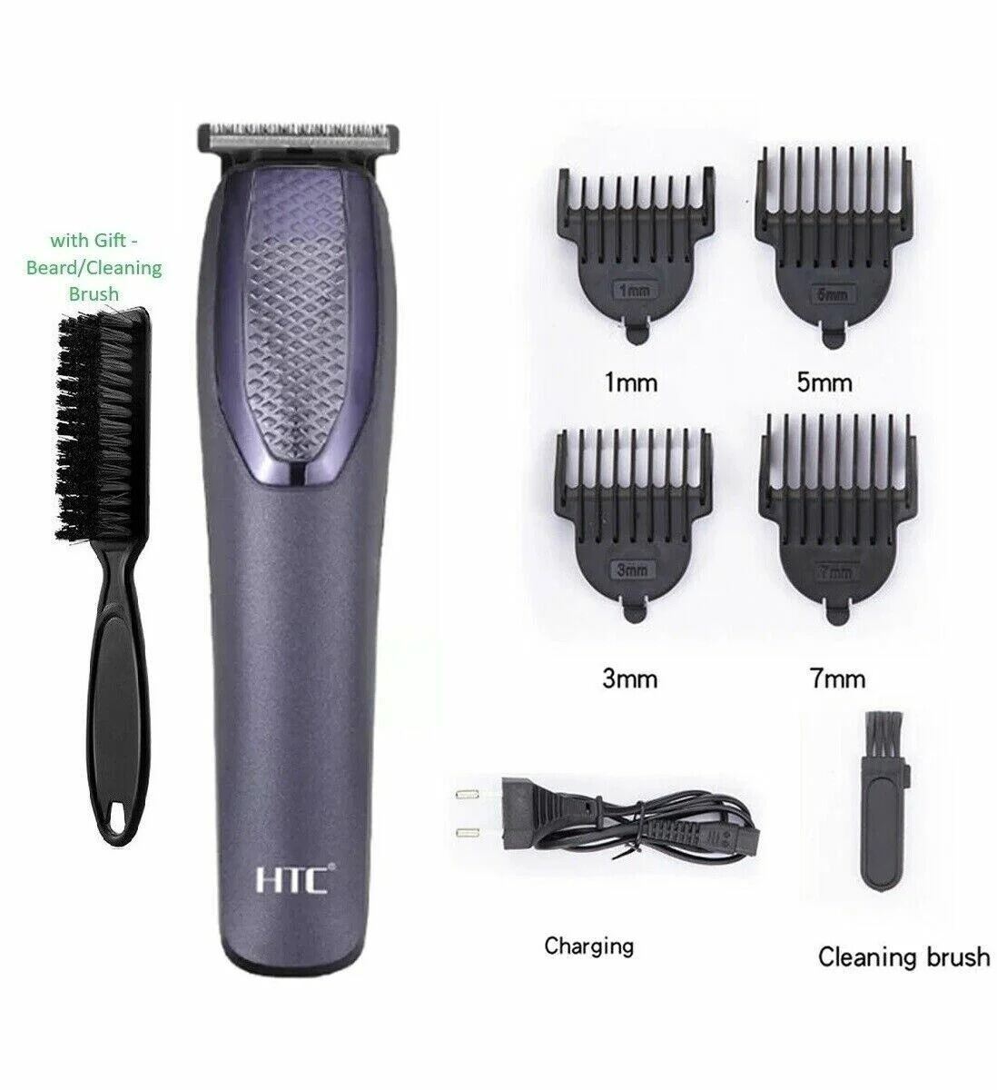 Picture of HTC AT-1210 Rechargeable Hair Trimmer | Cordless Electric Beard & Hair Clipper | Adjustable Length Settings | Professional Grooming Trimmer for Men 