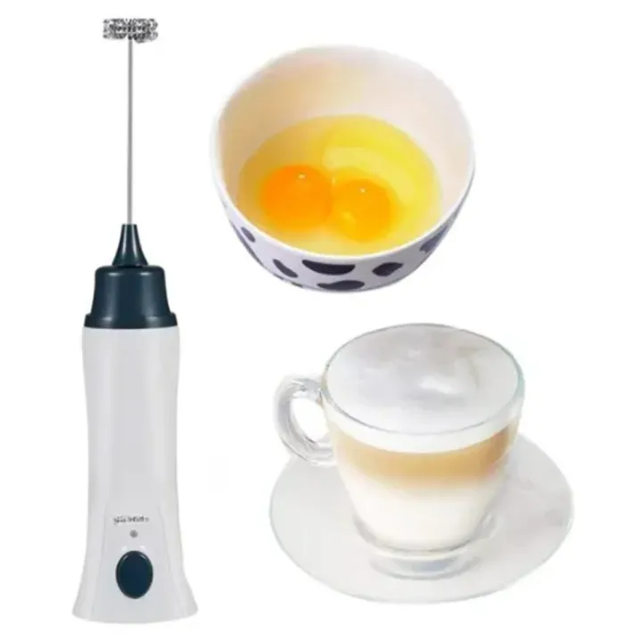Picture of Handheld Electric Coffee Mixer Frother Automatic Milk Beverage Foamer Cream Whisk Cooking Stirrer Egg Beater with Cover Multicolor