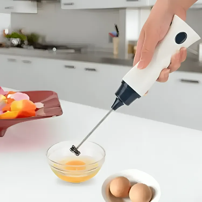 Picture of Handheld Electric Coffee Mixer Frother Automatic Milk Beverage Foamer Cream Whisk Cooking Stirrer Egg Beater with Cover Multicolor