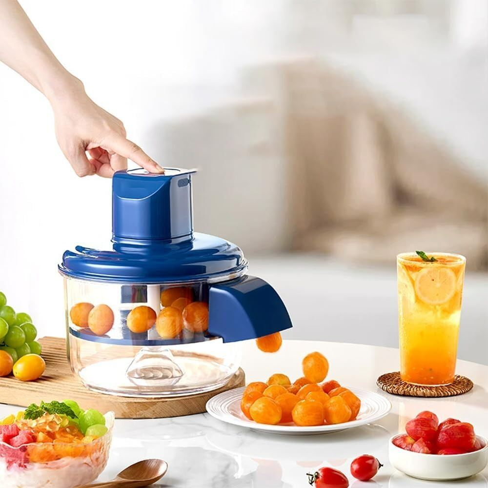 Picture of KD094 Automatic Electric Vegetable & Fruit Peeler | Rechargeable USB Electric Peeling Machine for Garlic, Cherry Tomato, Grapes, Kiwi & Small Fruits | Fast One-Click Kitchen Peeler Tool for Home Use Multicolor