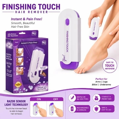 Picture of Finishing Touch Yes Instant Pain Free Hair Remover – Portable Electric Facial Hair Remover for Women Safe Gentle Precision Trimmer for Smooth Skin Care White