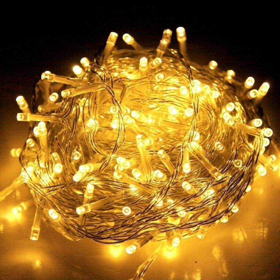 Picture of Golden Glow Fairy String Lights – Warm White LED Decorative Lights for Bedroom, Living Room, Wedding, Party, Festival, Wall & Home Decoration Gold