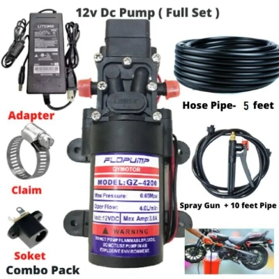 Picture of Portable Bike Car Washer Water Pump Combo Set – High Pressure Spray Gun Hose Pipe Cleaning Kit for Car Bike Garden Washing & Home Multipurpose Use 