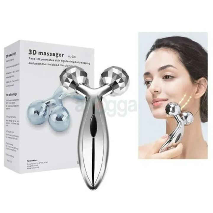 Picture of Y Shaped 3D Body Massage Roller Face Lift Massager – Manual Massage Tool for Body Neck Arm Leg Relaxation and Daily Skin Care Use Multicolor