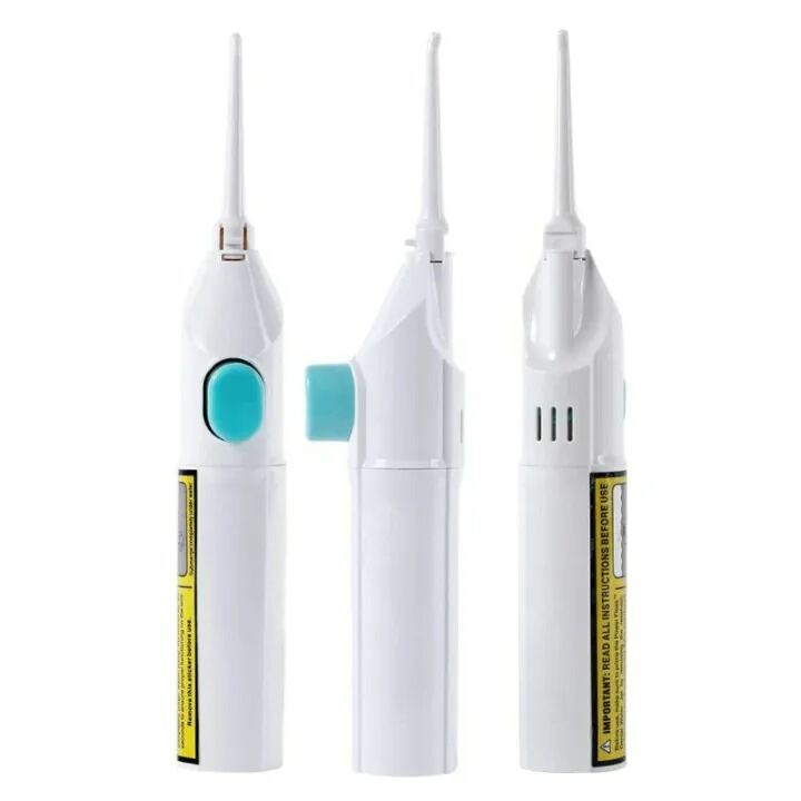 Picture of Portable Power Floss Dental Water Jet Cordless Teeth Cleaner Kit – Oral Irrigator for Deep Cleaning Gum Care Plaque Removal Home Travel Dental Care Device White