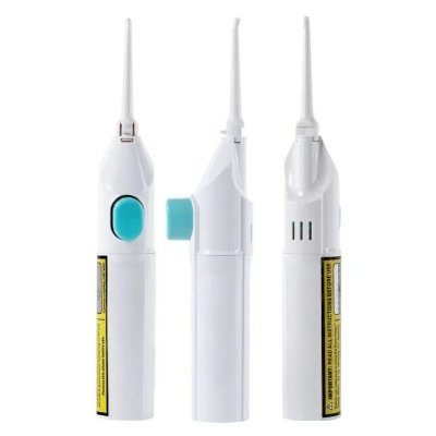 Picture of Portable Power Floss Dental Water Jet Cordless Teeth Cleaner Kit – Oral Irrigator for Deep Cleaning Gum Care Plaque Removal Home Travel Dental Care Device White