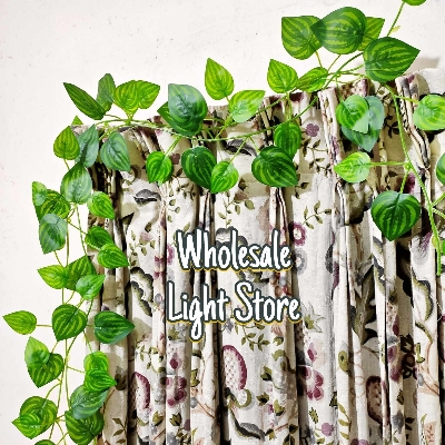 Picture of Artificial Leaf Set for Room Decor – Realistic Green Vine Leaves Wall Hanging Decoration Fake Plant Leaf Garland for Bedroom Living Room Party Wedding Home Decor Green Leaf