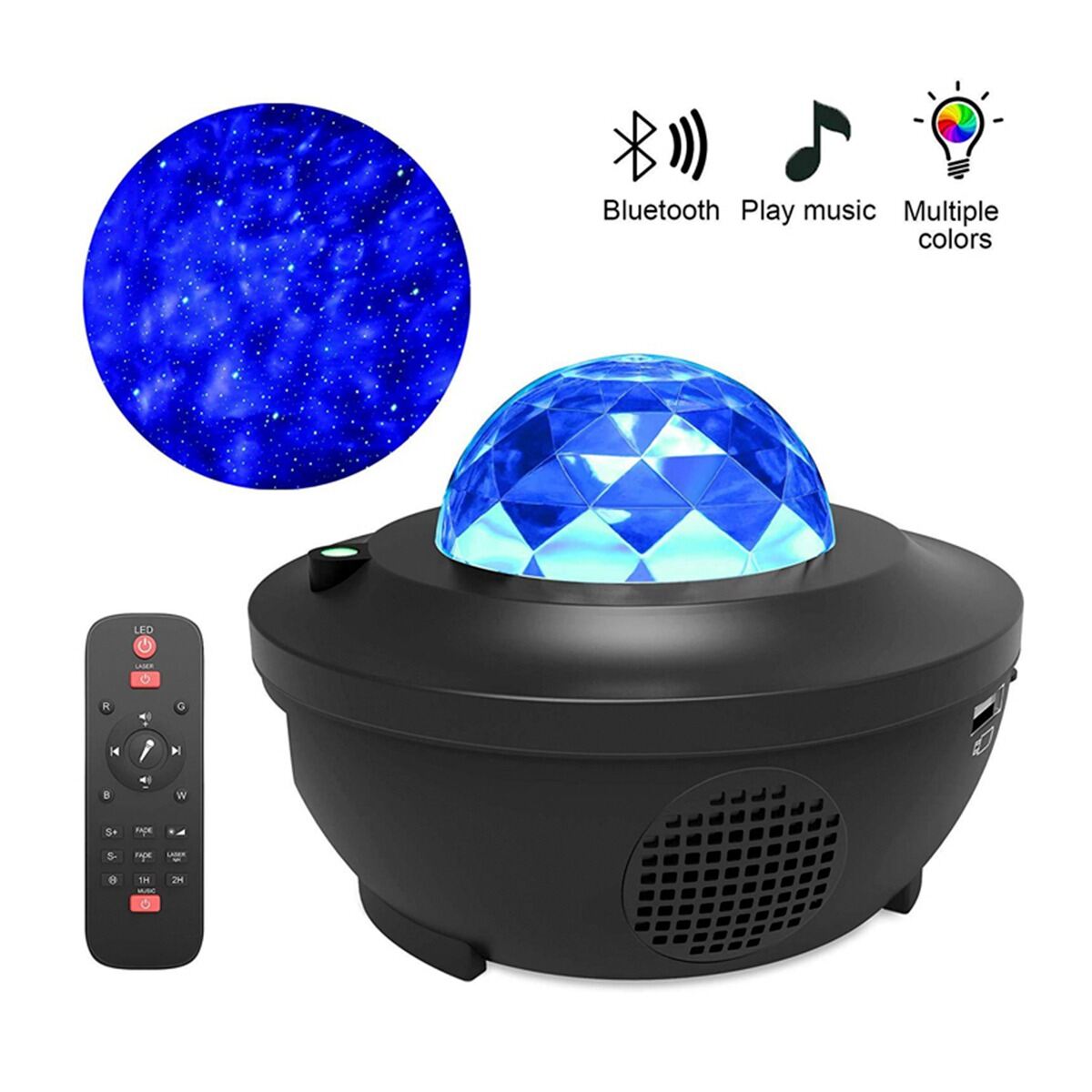 Picture of Galaxy Projector Starry Sky LED Night Light – Moon Lamp USB Mini Projector with Star Ceiling Effect Ambient Light for Bedroom Living Room Home Interior Decoration Multicolor