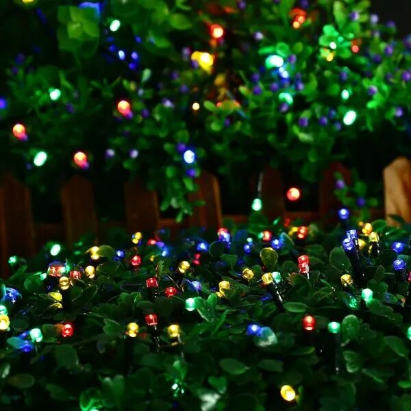 Picture of Beautiful Multicolour Fairy Lights Black Wire LED String Lights for Room Decoration Bedroom Curtain Party Wedding Indoor Home Decorative Lighting Multicolor