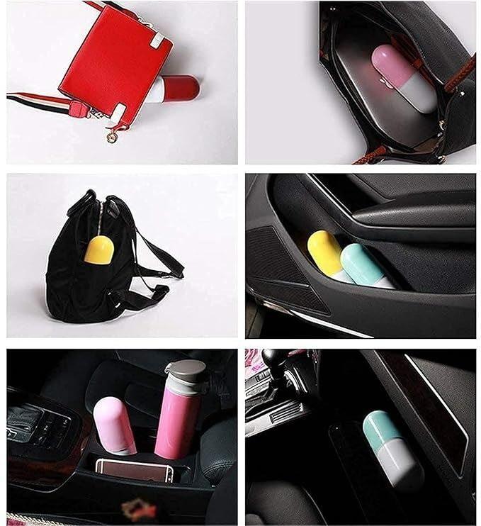 Picture of Fashionable Cute Capsule Umbrella Multicolor | Mini Pocket Portable Folding Umbrella | Lightweight Waterproof Sun & Rain Protection Umbrella for Women, Girls & Travel Use Multicolor