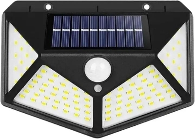 Picture of 100 LED Solar Motion Sensor Security Light – IP65 Waterproof Outdoor Wall Lamp for Garden, Patio, Yard, Garage, Pathway, Fence & Home Security Lighting Black
