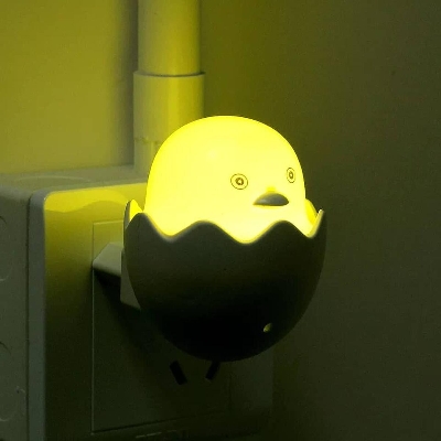 Picture of Nifty Niche Small Yellow Duck LED Night Light Plug In Light Sensor Automatic Wall Lamp Cute Duck Shape Night Lamp for Bedroom Kids Room Baby Room Home Decor Warm Ambient Lighting Plug in Night Light Multicolor