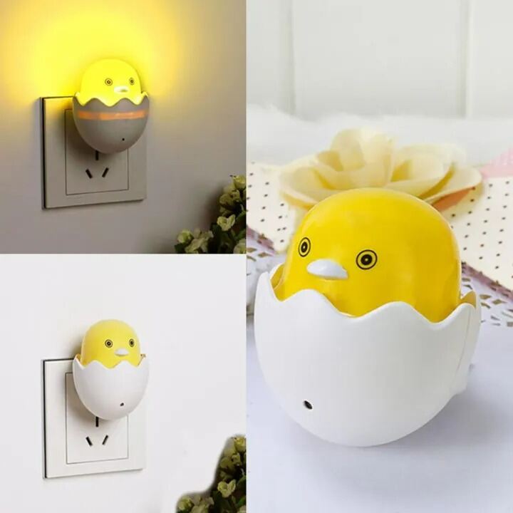 Picture of Nifty Niche Small Yellow Duck LED Night Light Plug In Light Sensor Automatic Wall Lamp Cute Duck Shape Night Lamp for Bedroom Kids Room Baby Room Home Decor Warm Ambient Lighting Plug in Night Light Multicolor