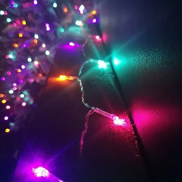 Picture of 20 LED Multicolour Fairy String Lights Color Changing Decorative LED String Lights for Room Bedroom Curtain Wedding Party Festival Indoor Outdoor Home Decoration RGB Fairy Lights Ambient Lighting 20- LED Multicolor