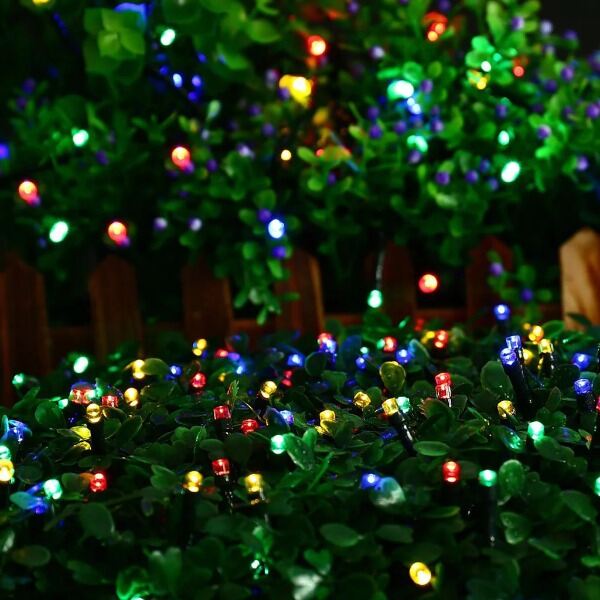 Picture of Beautiful Multicolour Fairy Lights Black Wire LED String Lights for Room Decoration Bedroom Curtain Party Wedding Indoor Home Decorative Lighting Multicolor