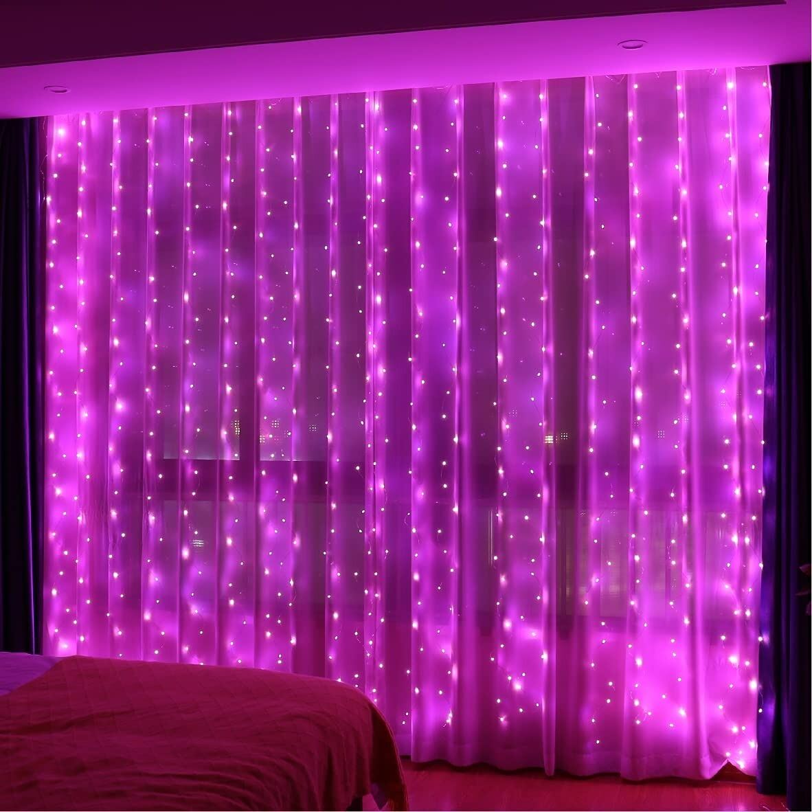 Picture of Decorative Green and Pink Fairy Lights LED String Light – Romantic Room Decoration Lights for Bedroom Wall Party Wedding Festival Home Decor 