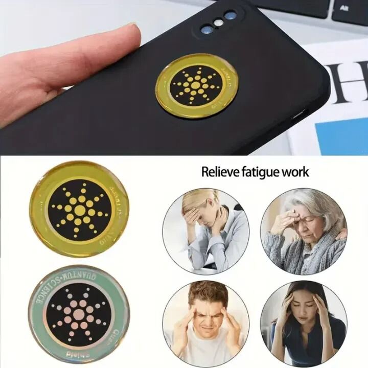 Picture of EMF Blocker Style Sticker for Mobile Phone Laptop WiFi Router Devices – Adhesive Shield Design Sticker for Home Office Electronic Device Decoration 