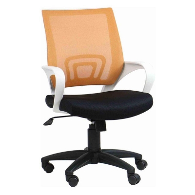 Picture of (JZ-OF51) Executive CHAIR (White-C-mesh) (Orange & Black) 