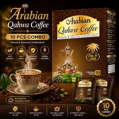 Picture of Arabian Qahwa Coffee Original Arabic Coffee 10 Pcs Pack Combo | Traditional Middle Eastern Instant Qahwa Coffee for Daily Use 