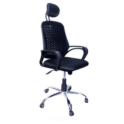 Picture of (JZ-OF48) Exclusive high quality Manager level headrest CHAIR (K-mesh) Black