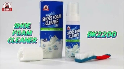 Picture of Biki 3X Power Shoes Foam Cleaner | Powerful Foam Shoe Cleaning Spray | Instant Spotless Shine Cleaner for Sneakers, Leather & White Shoes Multicolor