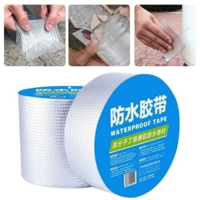 Picture of Flex High-Density Waterproof Butyl Sealing Tape | Strong Adhesive Leak Proof Repair Tape for Roof, Pipe, Kitchen, Bathroom & Home Use Multicolor