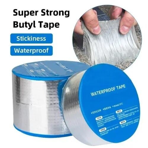 Picture of Flex High-Density Waterproof Butyl Sealing Tape | Strong Adhesive Leak Proof Repair Tape for Roof, Pipe, Kitchen, Bathroom & Home Use Multicolor