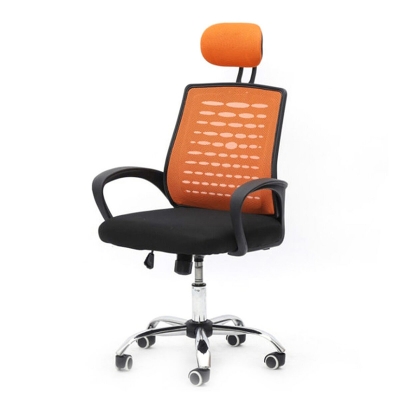 Picture of (JZ-OF-93) Executive chair with headrest for computer sitting & study Orange and Black