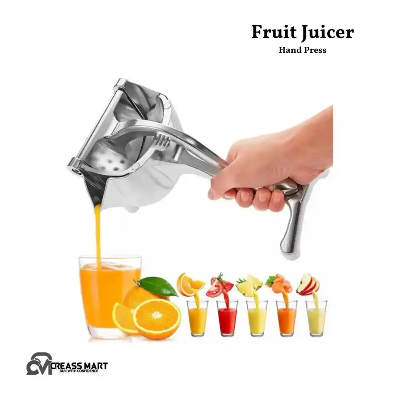 Picture of Fruit Press Aluminum Alloy Manual Juicer | Heavy Duty Hand Press Fruit Juice Extractor Silver