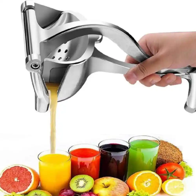 Picture of Fruit Press Aluminum Alloy Manual Juicer | Heavy Duty Hand Press Fruit Juice Extractor Silver