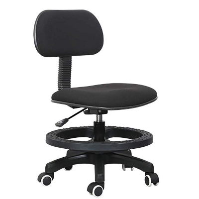 Picture of (JZ-OF-109) Lab/TV Anchor/Bar/Receptionist Ring Counter Chair Black