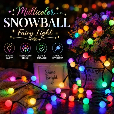 Picture of LED Color Changing Fairy Ball Lights – 28 Bulbs Multicolor Decorative String Lights for Room Decoration Party Wedding Holiday Home Decor Multicolor