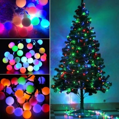 Picture of LED Color Changing Fairy Ball Lights – 28 Bulbs Multicolor Decorative String Lights for Room Decoration Party Wedding Holiday Home Decor Multicolor