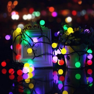 Picture of LED Color Changing Fairy Ball Lights – 28 Bulbs Multicolor Decorative String Lights for Room Decoration Party Wedding Holiday Home Decor Multicolor