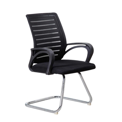 Picture of (JZ-OF-103) Mid level Executive low back visitor chair with strong armrest Black