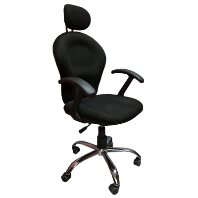 Picture of (JZ-OF-116) Corporate officer/Manager/CEO Level chair with headrest for corporate office Black