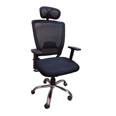 Picture of (JZ-OF-115) Corporate officer/Manager/CEO Level chair with headrest for corporate office Black
