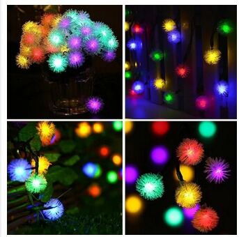 Picture of Kodom Flower Balls Decorative Light String Multicolor LED Fairy Light for Room Decoration Wedding Party Home Festival Indoor Decorative Lighting Multicolor
