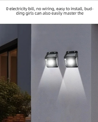 Picture of 30 LED Solar Light PIR Motion Sensor Wall Light | Outdoor Waterproof Solar Powered Street Lamp | Automatic Sensor Garden & Security Light Black