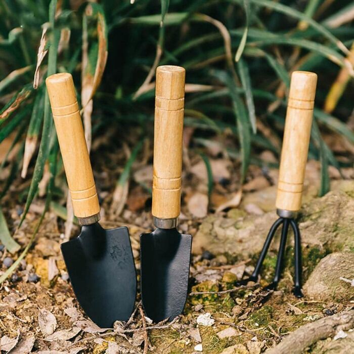 Picture of 3 Pcs Gardening Tool Set – Hand Trowel Transplanter and Cultivator Tools for Garden Planting Digging Weeding Home Gardening Kit Multicolor