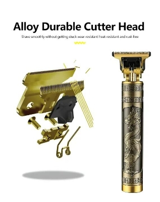 Picture of Vintage T9 Trimmer Hair Cutting Machine – Cordless Rechargeable Beard and Hair Trimmer with Precision Blade Professional Grooming Kit for Men 