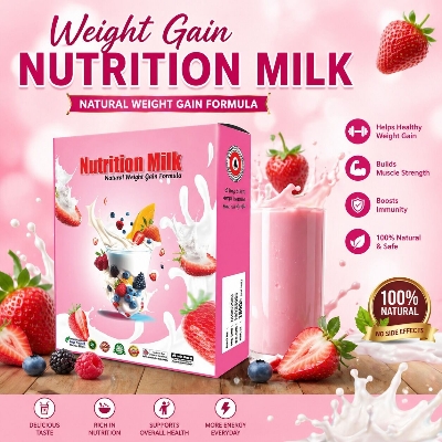 Picture of Natural Health Supplement Weight Gain Milk Nutrition – Daily Nutrition Drink Mix for Energy Support and Healthy Weight Management 