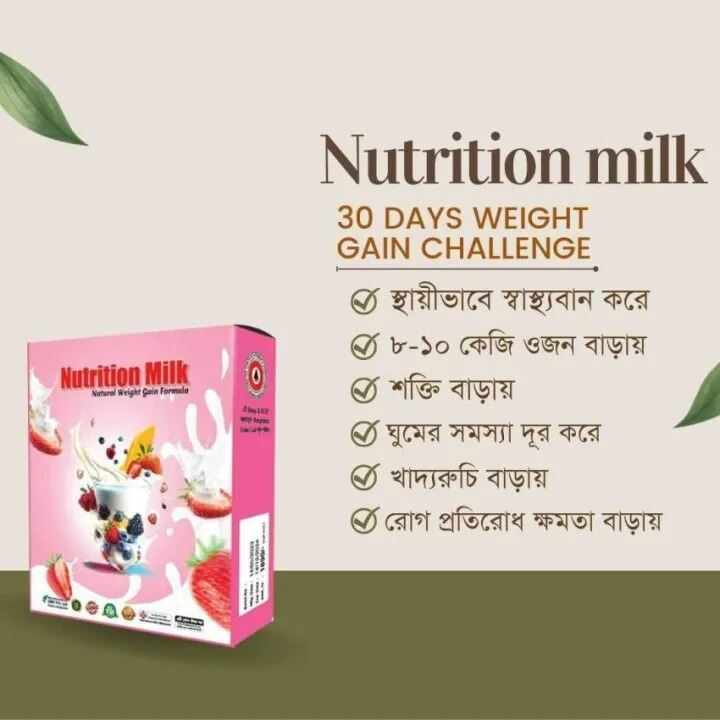 Picture of Natural Health Supplement Weight Gain Milk Nutrition – Daily Nutrition Drink Mix for Energy Support and Healthy Weight Management 