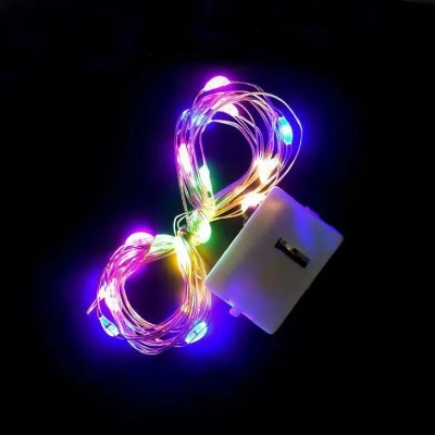 Picture of 2M Multicolour Copper Wire Fairy Lights with 20 LEDs – Battery Operated Flexible Mini String Lights for Bedroom, Gaming Setup, Party, Festival & Home Decoration Multicolor